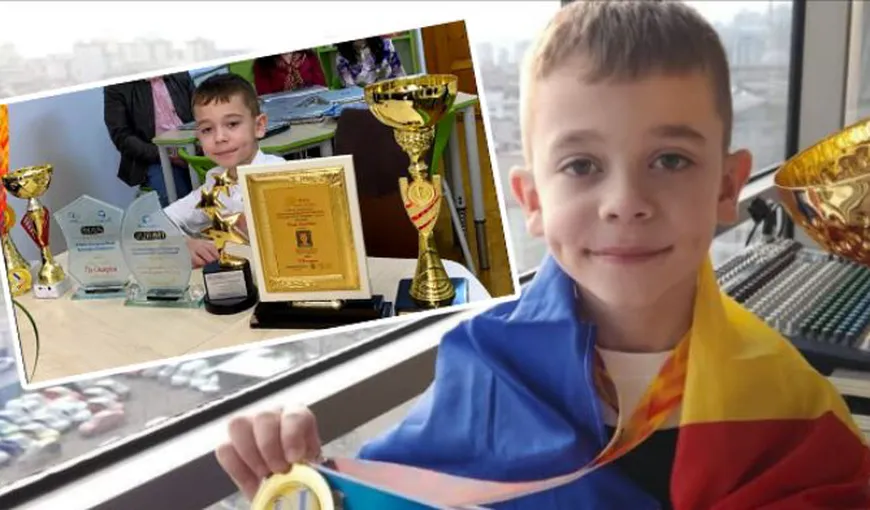 Cine e Iustin Petcu, copilul-minune al României care a obținut zeci de medalii de aur. La cei opt ani ai săi, e printre cei mai buni matematicieni din lume