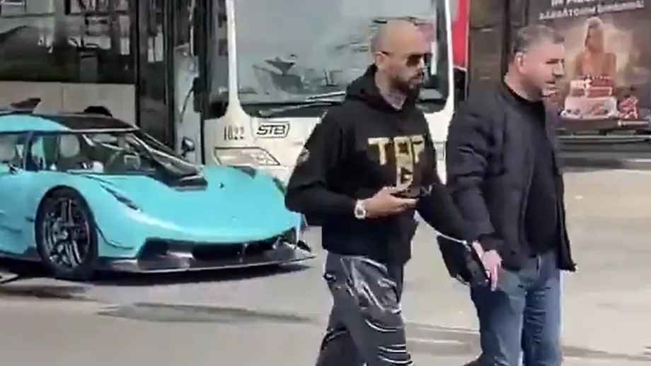 Tristan Tate a spart baia de ulei a bolidului de 4 milioane de euro pe străzile din Bucureşti. Poliţia anunţă că il investighează pe milionar