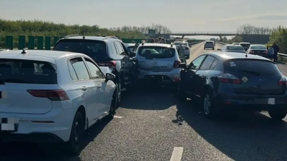 Accident cu șase mașini pe autostrada București-Constanța! Poliția Română: ”Oameni buni, conduceți regulamentar! Marea nu pleacă”